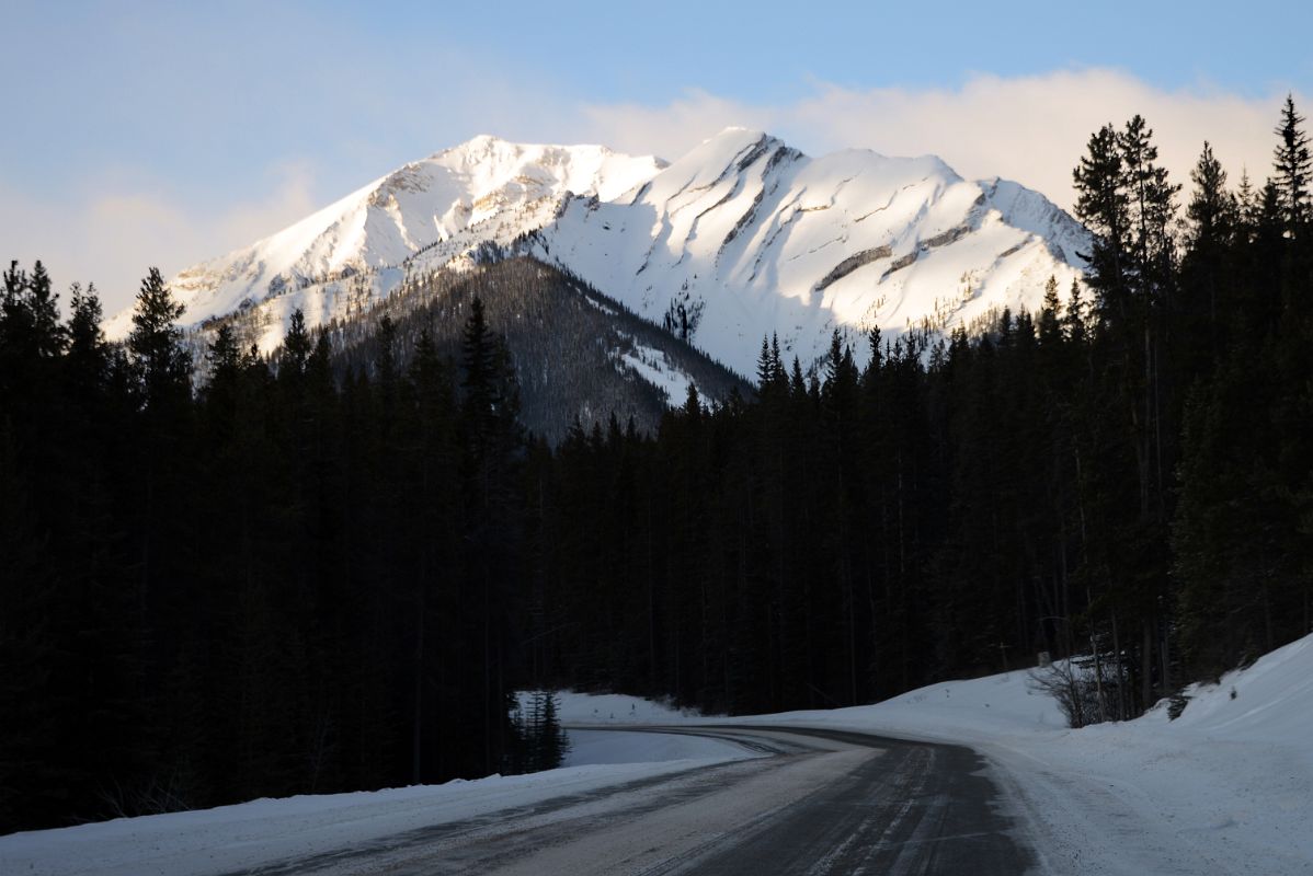 01A Mountains Shine In The Early Morning Sun From Drive To Sunshine Ski Area Near Banff